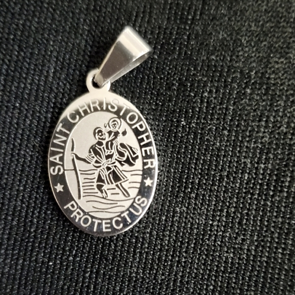 Saint Christopher Oval Pendant